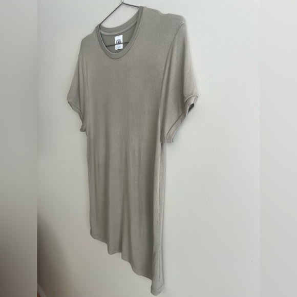 Zara Olive Green Knit Tshirt - Picture 4 of 9